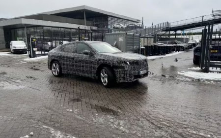 宝马新世代iX4实车谍照曝光 姿态更低、更具攻击性