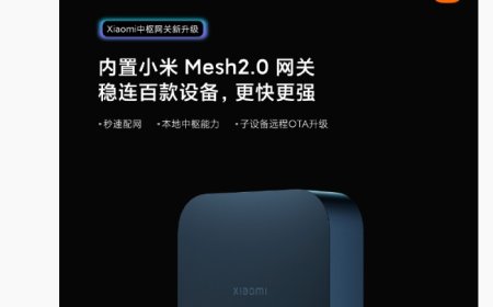小米中枢网关新升级：内置 Mesh2.0 网关，支持子设备远程 OTA