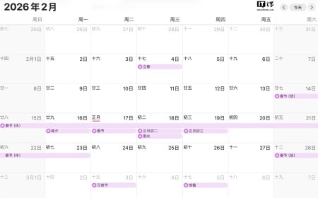 2026 年春节假期 2 月 15 日至 23 日放假九天，七座及以下小客车出行可享高速免费通行政策