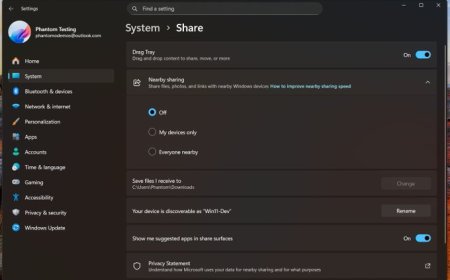 消息称微软 Win11“就近共享”将改版为“共享”，并新增关闭广告功能