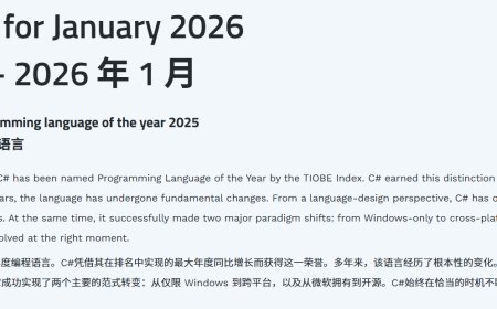 TIOBE 2025年度编程语言花落C#