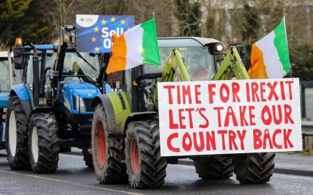 爱尔兰农民上街抗议欧盟通过与南美州贸易协议