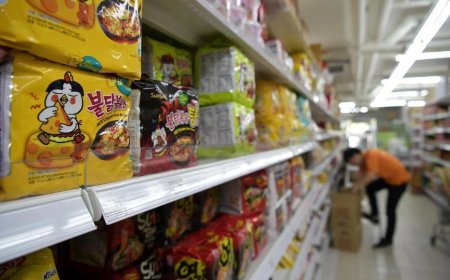 受中美需求驱动 韩国快熟面出口额创纪录