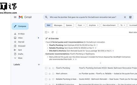 谷歌将 Gemini AI 助理引入 Gmail，可提供对话摘要、问答等功能