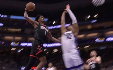 Rockets’ Thompson throws down vicious and-one dunk over Kings’ Cardwell