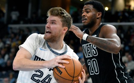 Cedric Coward hits two late threes to help Grizzlies beat Nets