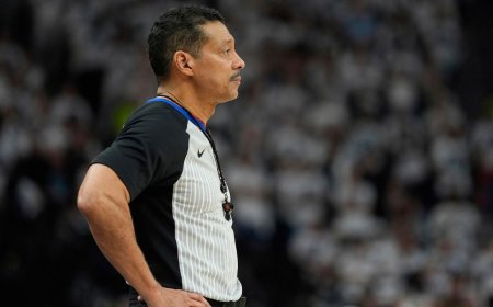 NBA official Bill Kennedy taken off court in wheelchair with injured leg