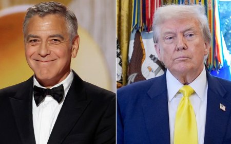 George Clooney speaks French at Golden Globes after Trump mocked him