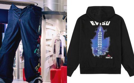 巨型丹寧褲超可愛！EVISU快閃台北101限定印花、馬年海鷗褲亮相