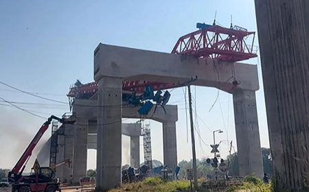 泰国在建项目起重机倒下压到火车 至少22人死亡