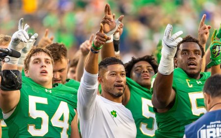 Notre Dame coach Marcus Freeman pours cold water on NFL again: 'Everything I need can be achieved right here'