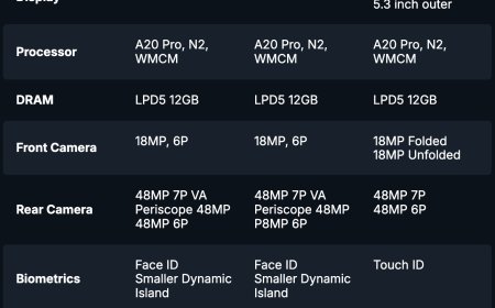iPhone 18 Pro系列与首款折叠屏型号规格流出