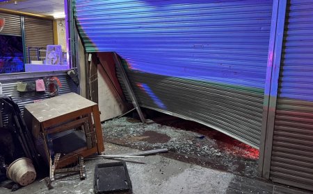 嘉義私人神壇遭10多人砸廟！開車猛撞鐵捲門　檢警持拘票逮2主嫌