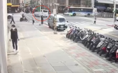 三立採訪車暴衝釀9傷！最新畫面曝　加速闖紅燈「炸彈般撞進銀行」