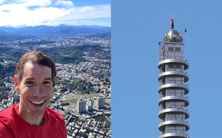 美徒手攀岩家成功登顶台北101大楼：508米生死极限 无安全绳、无装备