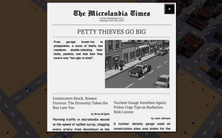 'Brutally honest' city builder Microlandia gets brutally honest crime simulation: 'It's a spectrum of consequences that can become a death spiral every single day'