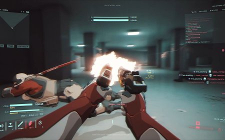 Early access multiplayer shooter Out of Action is, ironically, full of action, with cyborg ninjas blasting each other in a mix of Titanfall and Max Payne