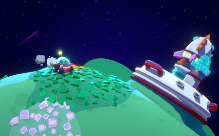 Dinner is served in Star Birds' latest early access update, adding bakeries and restaurants to the Dorfromantik devs' factory management sim: 'Ever fed an alien pizza?'