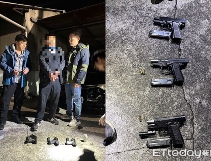 不爽好友被討債！嘉義男掏槍恐嚇、石頭砸車　狼狽遭逮還藏毒