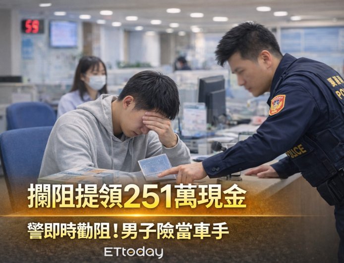 一句話差點毀一生！北投警急攔251萬　男險淪洗錢人頭