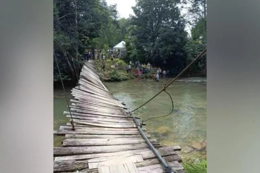 吉兰丹州迎亲队伍与宾客桥上相遇 吊桥坍塌逾50人坠河