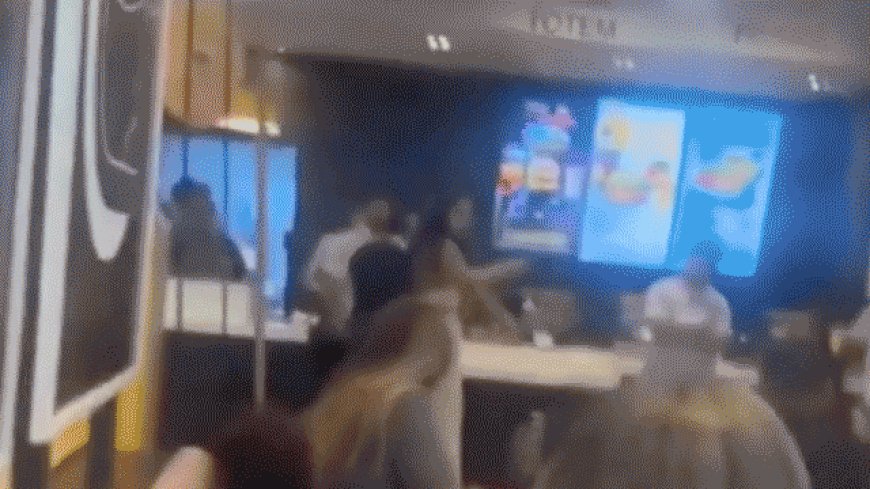 McDonald's customer caught on camera launching flying kick at employee during heated brawl