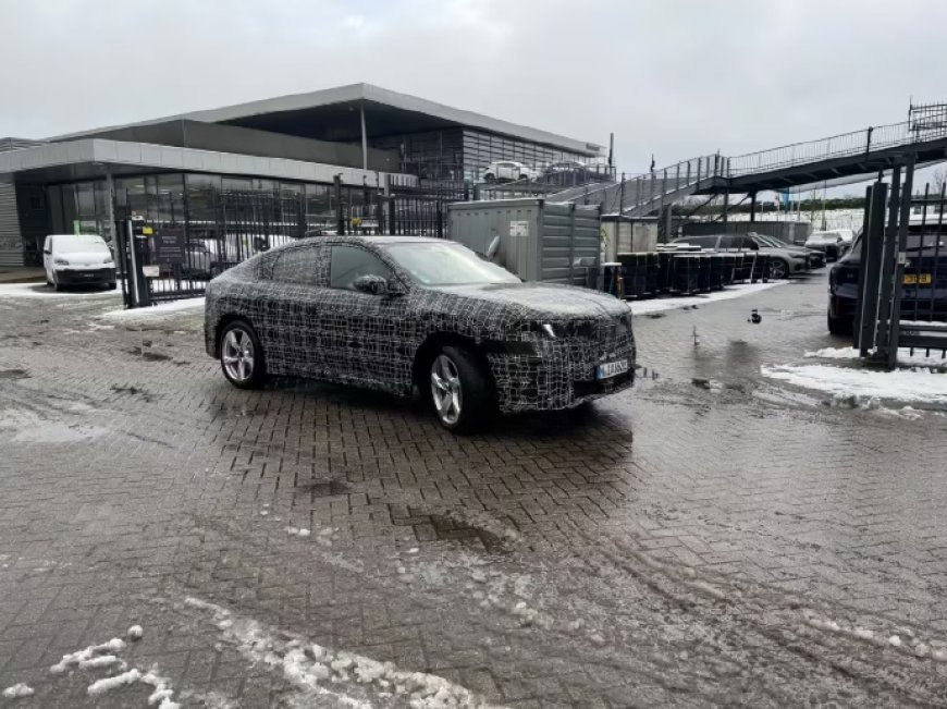 宝马新世代iX4实车谍照曝光 姿态更低、更具攻击性