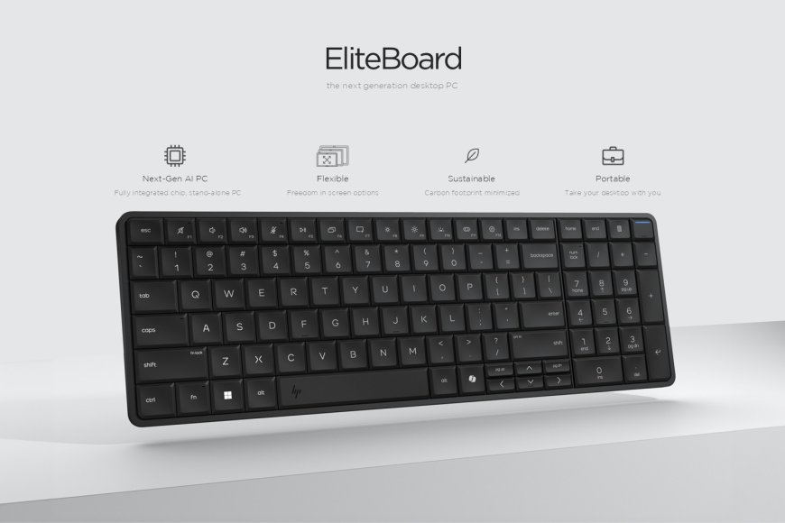 键盘 AI PC，惠普 HP EliteBoard G1a 即将登场