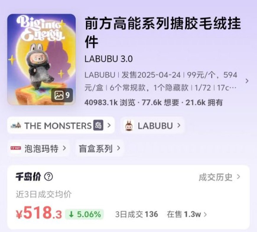 泡泡玛特回应Labubu放量：随机进行，无法保证持续补货