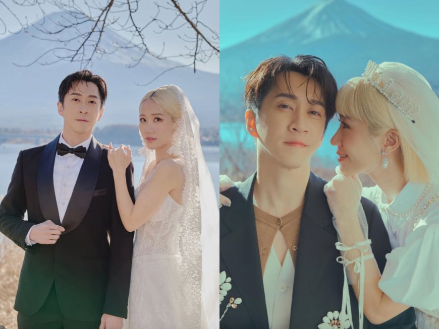 Lulu絕美婚紗換3套超吸睛！低胸馬甲搭花卉蕾絲　甜牽陳漢典上演頭紗吻