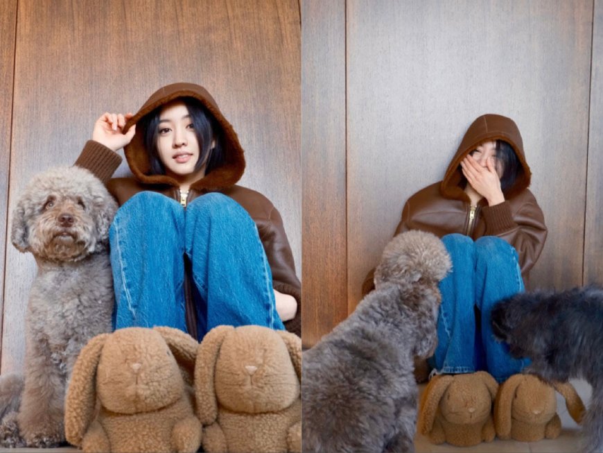 木村光希的兔子拖鞋又暖又可愛　愛犬全員黏上