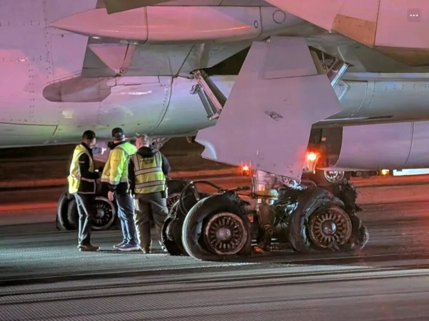 巴西塔姆航空一架波音767客机降落时发生意外：重着陆后门被撞掉 轮胎全爆