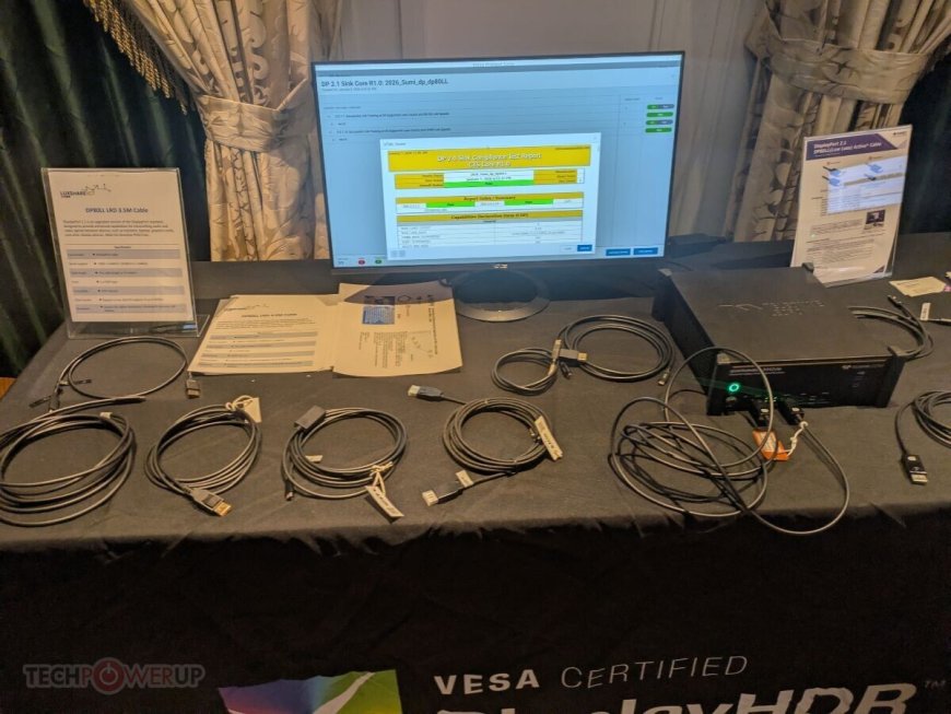 VESA展示DP80LL线缆、DisplayHDR True Black 1000与ClearMR认证实机效果
