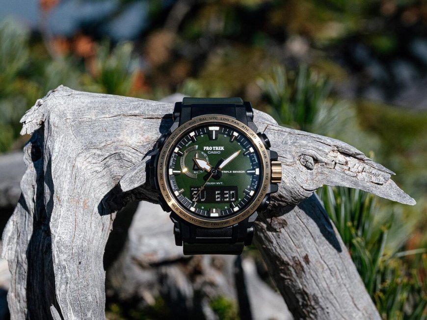 CASIO戶外運動錶染上山林綠　錶帶熱壓歷年型號慶30周年