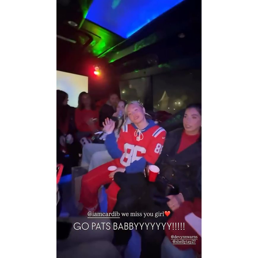 Patriots WAGs Sent Message to Cardi B on Raucous Party Bus Before Playoffs