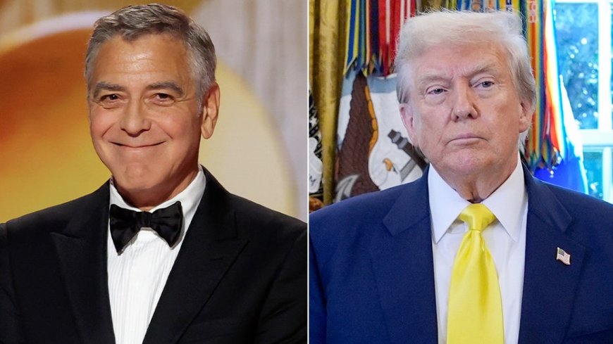 George Clooney speaks French at Golden Globes after Trump mocked him