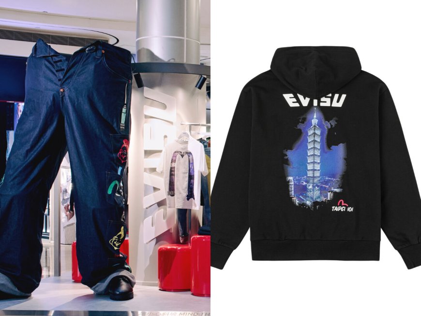巨型丹寧褲超可愛！EVISU快閃台北101限定印花、馬年海鷗褲亮相