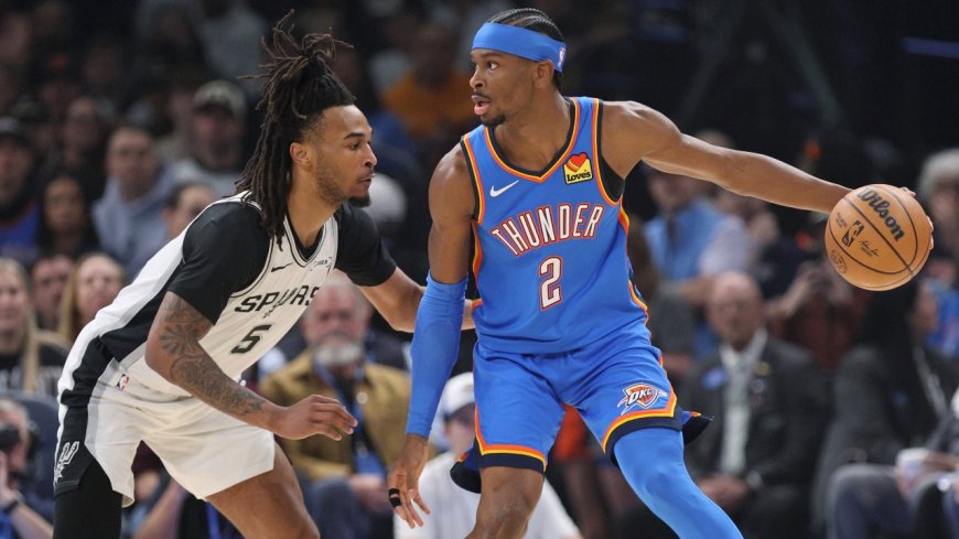 Gilgeous-Alexander scores 34, Thunder top Spurs for first time in four meetings