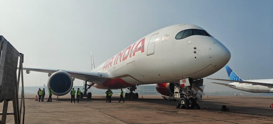 印度一架空客A350滑行中发动机吸入集装箱 损失惨重