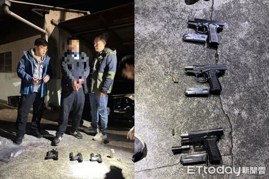 不爽好友被討債！嘉義男掏槍恐嚇、石頭砸車　狼狽遭逮還藏毒