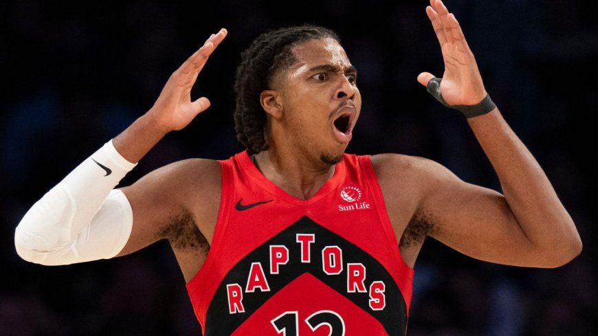 Raptors’ Collin Murray-Boyles exits with thumb contusion vs. Lakers