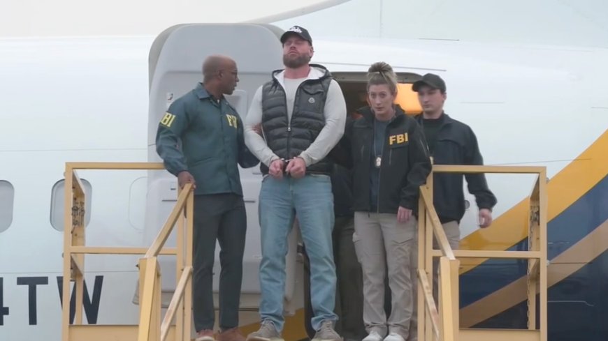 Ex-Olympian Ryan Wedding arrives in US, escorted off plane in cuffs by FBI after Mexico capture