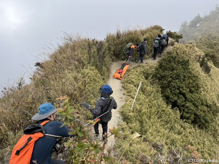 男山友嶺山步道跌倒疑骨折　台東消防緊急救援助脫困