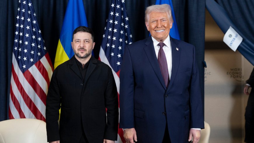 泽连斯基赴达沃斯见特朗普 闭门会谈近一小时