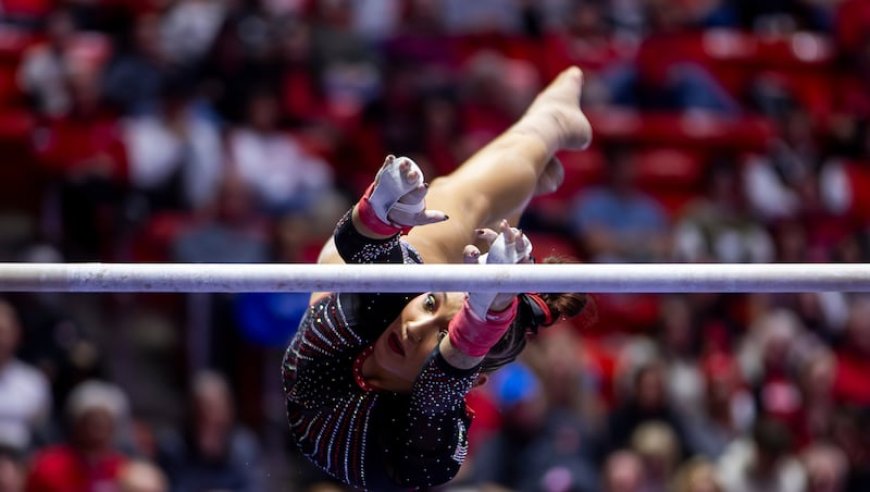 A bumpy start leads to Utah gymnastics’ lowest score of the season