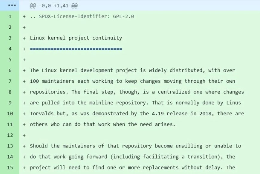 Linux Kernel社区拟定接班预案 为Linus退场做准备