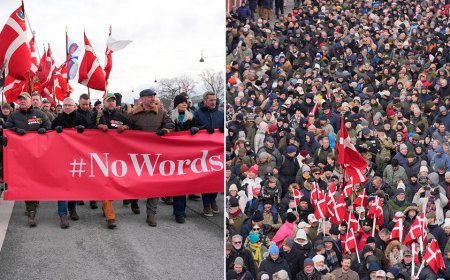 Hundreds protest Trump's NATO comments and Greenland demands at US embassy in Copenhagen