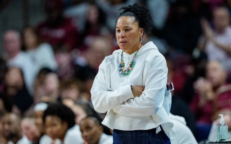 Why are Dawn Staley, South Carolina women's basketball coaches wearing pink tonight?
