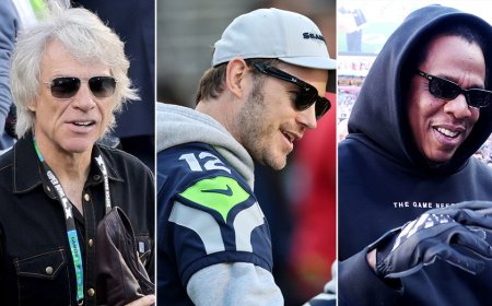Jon Bon Jovi, Chris Pratt, and Jay-Z lead star-studded Hollywood takeover at Super Bowl LX in Santa Clara