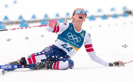 American Jessie Diggins pushes through extreme pain to win bronze at Winter Olympics